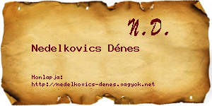 Nedelkovics Dénes névjegykártya