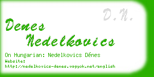 denes nedelkovics business card