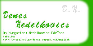denes nedelkovics business card